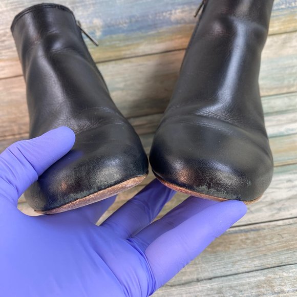 Madewell Lucien Black Leather Ankle Boots - Picture 12 of 13